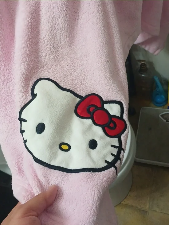 Hello Kitty Pink and White Embroidered Tag Plush - Picture 5 of 9